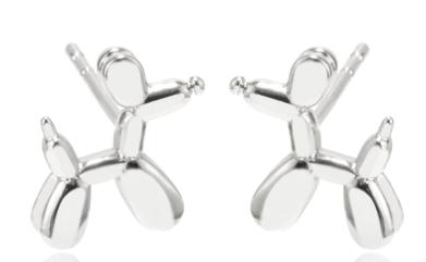 Balloon Dog Silver Earrings - Playful, Modern Jewelry for Fun, Style