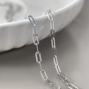 White Gold Plated Silver Chain - Necklace for Men & Women