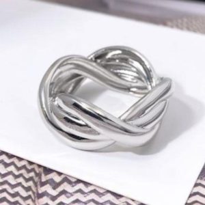 Silver Twisted Ring - Sterling Silver Spiral Band | Stackable Jewelry - Size 6-7-8