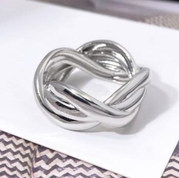 Silver Twisted Ring - Sterling Silver Spiral Band | Stackable Jewelry - Size 6-7-8