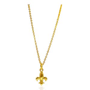 Fleur de Lys Pendant – 18K Gold Plated Sterling Silver French