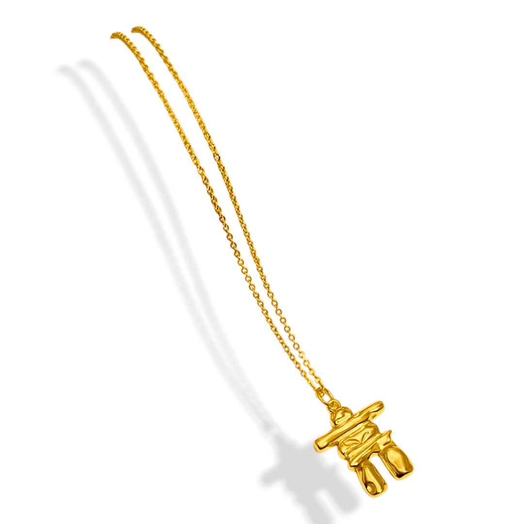 18K Gold Plated Sterling Silver Inuksuk Pendant – Canadian Jewelry Gift - Image 5
