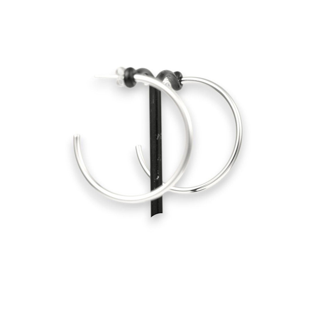 White Gold Plated Hoop Earring – Women’s Jewelry | Hypoallergenic Hoop - Image 4