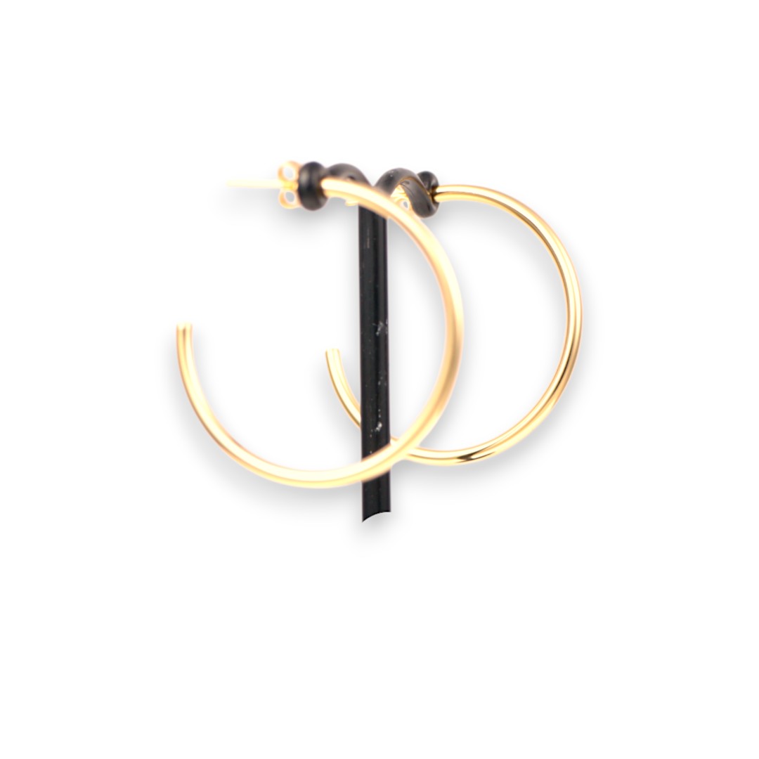 18K Gold Plated Hoop Earrings – , Hypoallergenic & Stylish Jewelry - Image 4