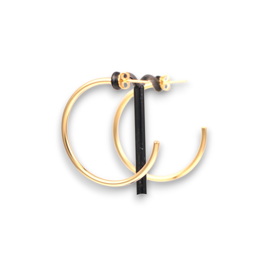 18K Gold Plated Hoop Earrings – , Hypoallergenic & Stylish Jewelry - Image 5