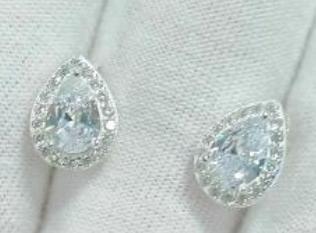 Teardrop Cubic Zirconia Stud Earrings – Crystal Solitaire Women’s Jewelry - Image 7