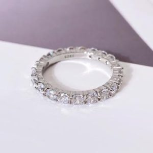 White Gold Plated Sterling Silver Ring – Women’s Fine Jewelry for - Size 7-8-9