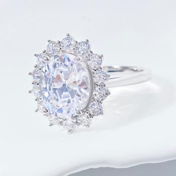 White Gold Plated Sterling Silver Ring with Cubic Zirconia – Women’s - Option 5 - Image 8