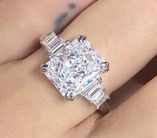 White Gold Plated Sterling Silver Ring with Cubic Zirconia – Women's - Size 6-7-8-9 - Image 8