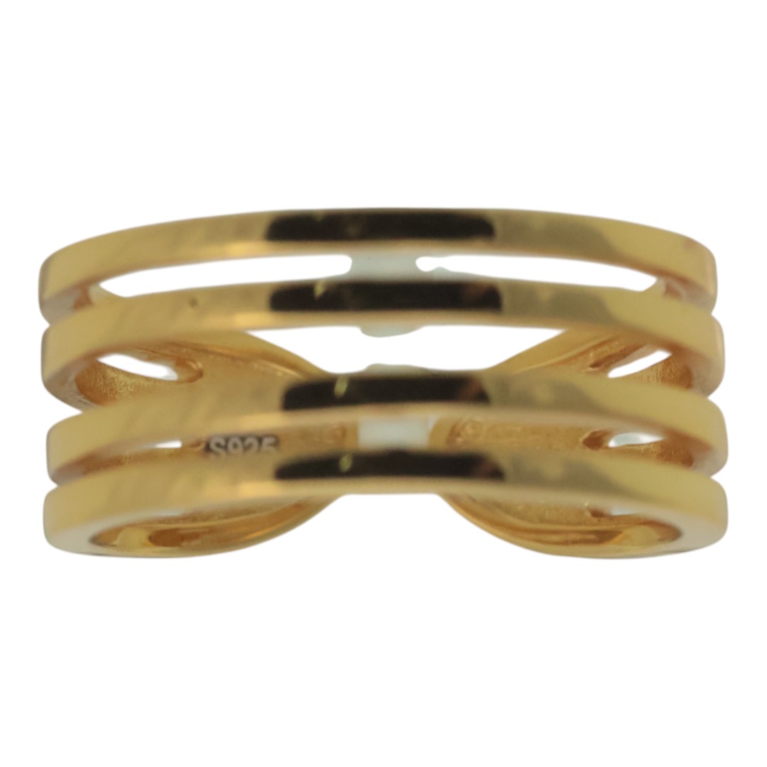 Adjustable Gold Plated Sterling Silver Ring – Elegant Women’s - Image 8
