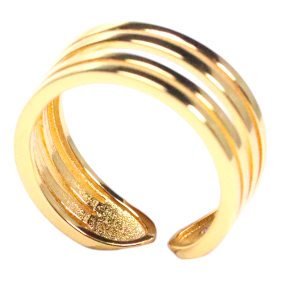 Adjustable Gold Plated Sterling Silver Ring – Elegant Women’s - Image 7