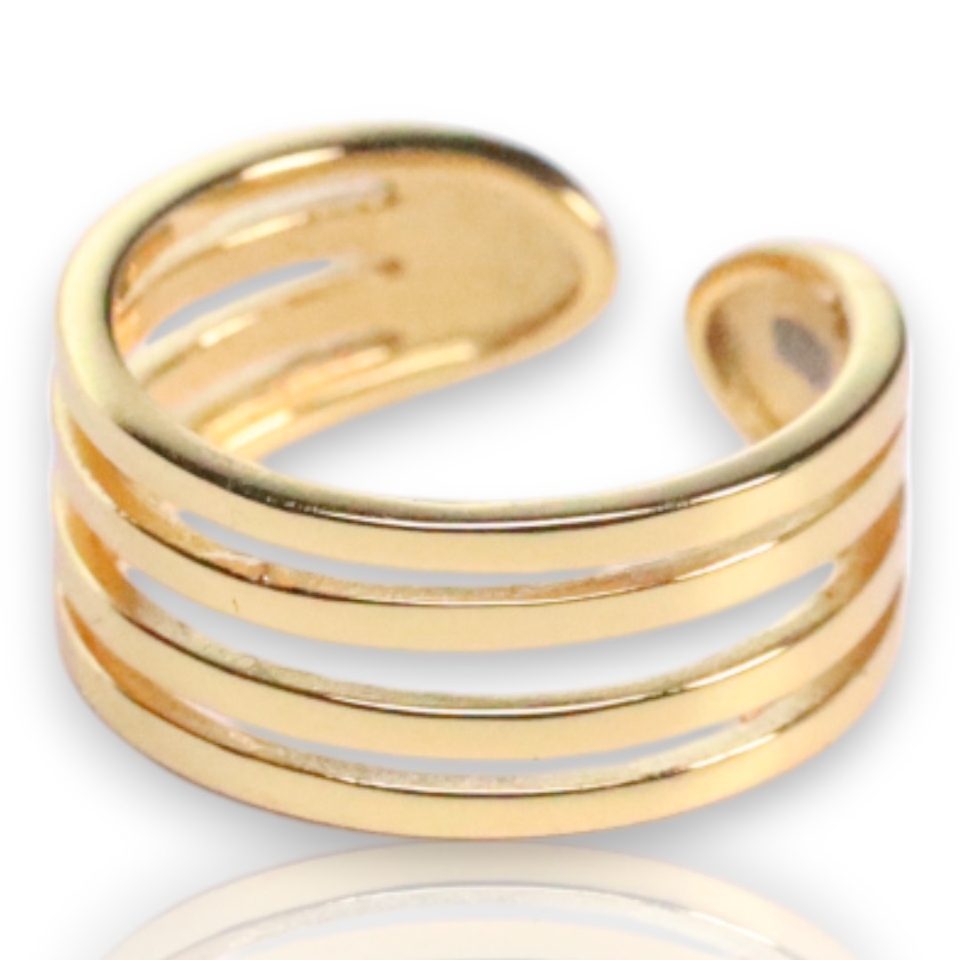 Adjustable Gold Plated Sterling Silver Ring – Elegant Women’s - Image 5