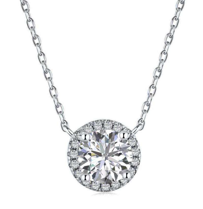 Cubic Zirconia White Gold Plated Sterling Silver Cross Pendant Necklace - Image 6