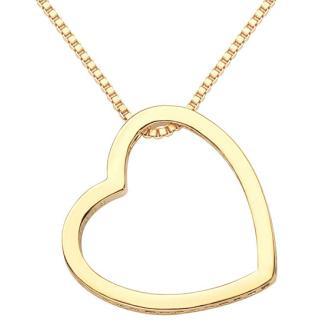Heart Shaped Box Chain White Gold Plated Sterling Silver Necklace