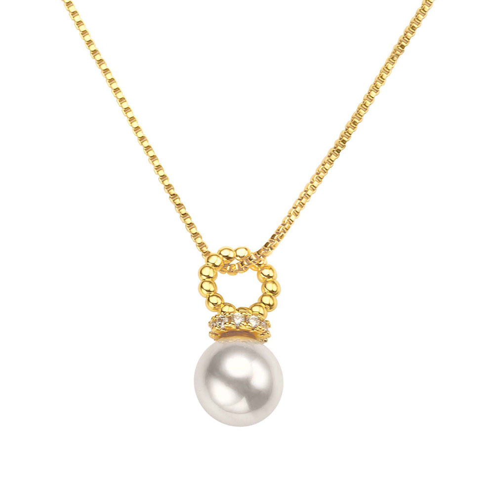 Enhance Y Style with a Radiant Pearl and Cubic Zirconia Gold - Image 2