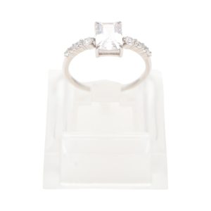 Sparkling Elegance: Sterling Silver Cubic Zirconia Ring for Statement Style - Size 6-7-8-9