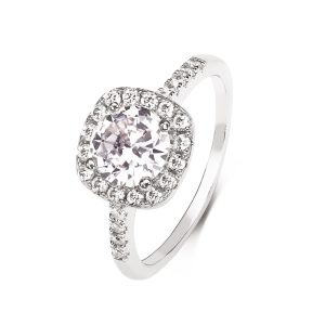 Shine Bright with Sterling Silver CZ Statement Ring - Experience the - Size 6-7-8-9