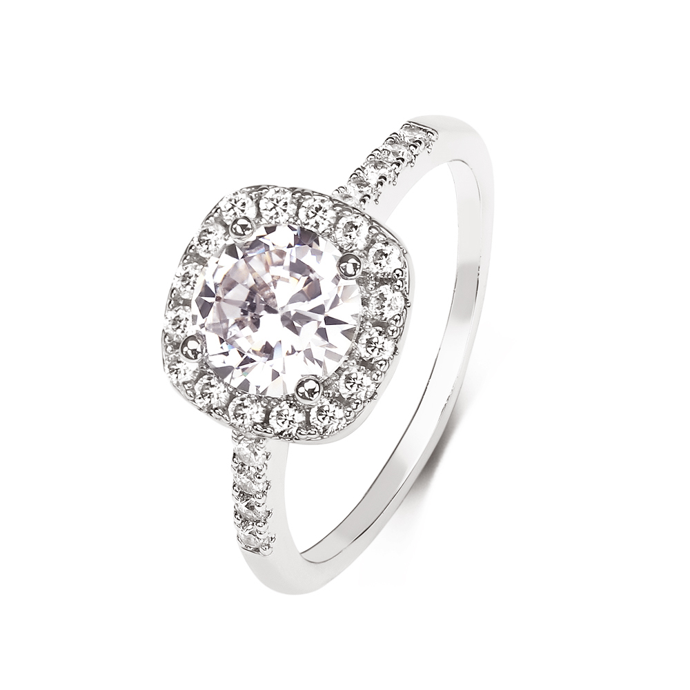 Shine Bright with Sterling Silver CZ Statement Ring - Experience the - Size 6-7-8-9