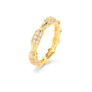 Shine Bright with Sterling Silver Gold Plated Ring adorned with Cubic - Size 7-8