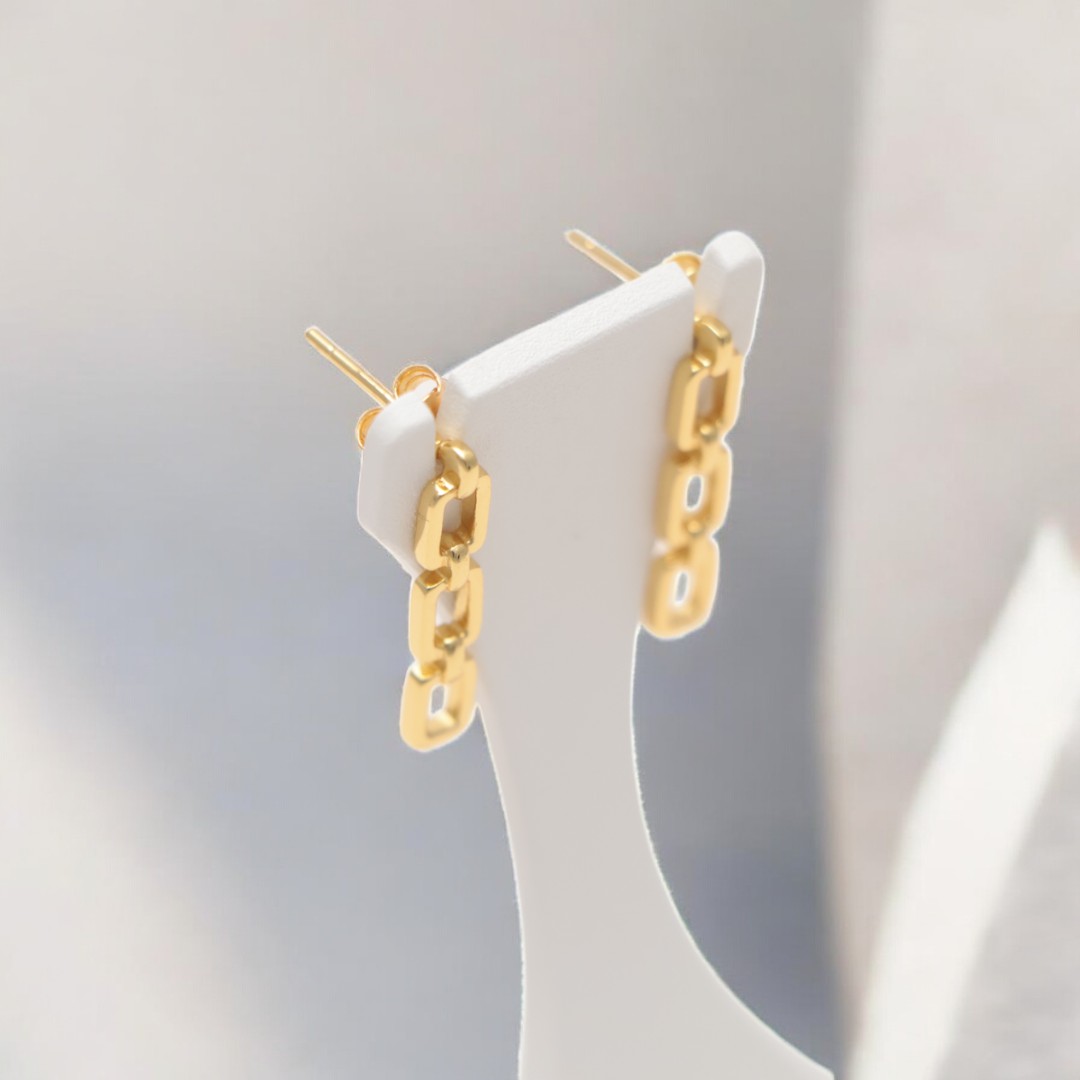 Upgrade Y Style with Luxurious Gold Plated Sterling Silver Stud Earrings - Image 8