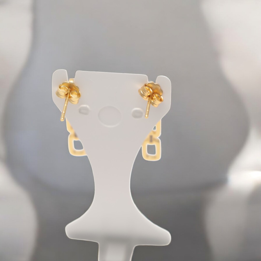 Upgrade Y Style with Luxurious Gold Plated Sterling Silver Stud Earrings - Image 6