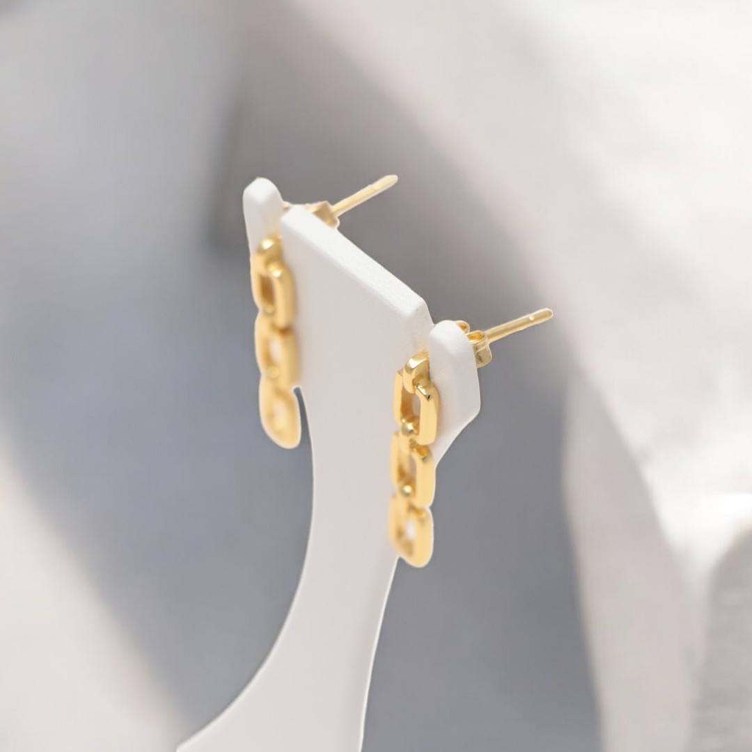 Upgrade Y Style with Luxurious Gold Plated Sterling Silver Stud Earrings - Image 4