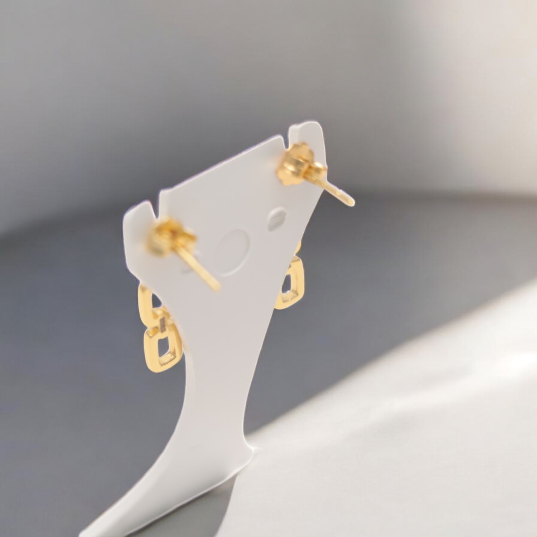 Upgrade Y Style with Luxurious Gold Plated Sterling Silver Stud Earrings - Image 5