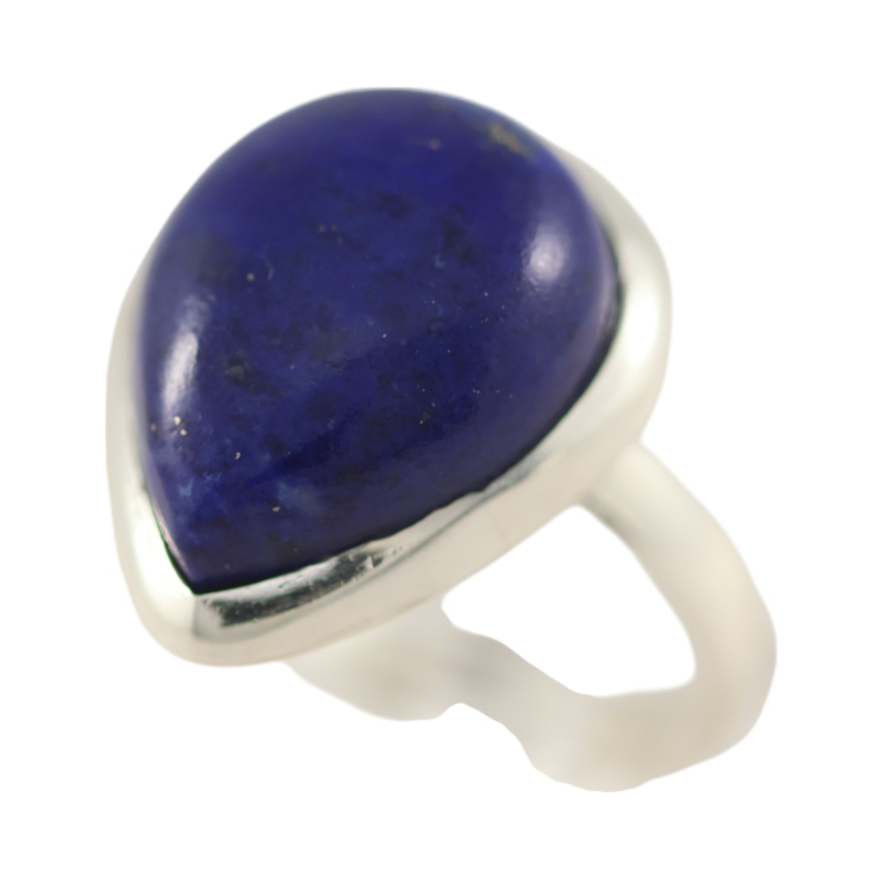 Pear Shape Lapis Lazuli Gemstone Ring for a Touch of Sophistication - Size 7-8