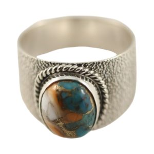 Must-Have Copper Oyster Turquoise Ring | in Sterling Silver - Size 7-8-9