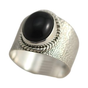 Sterling Silver Black Onyx Ring for a - Size 7-8-9