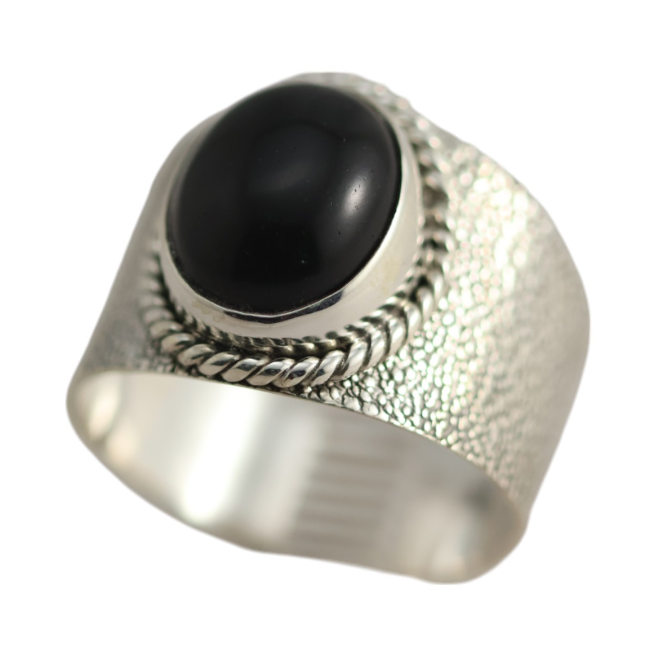 Sterling Silver Black Onyx Ring for a - Size 7-8-9