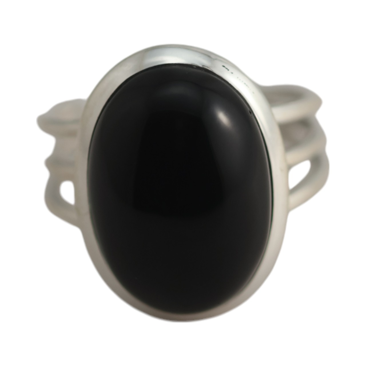 Stunning Silver Ring with Black Onyx | Sleek Sophistication - Size 7-8