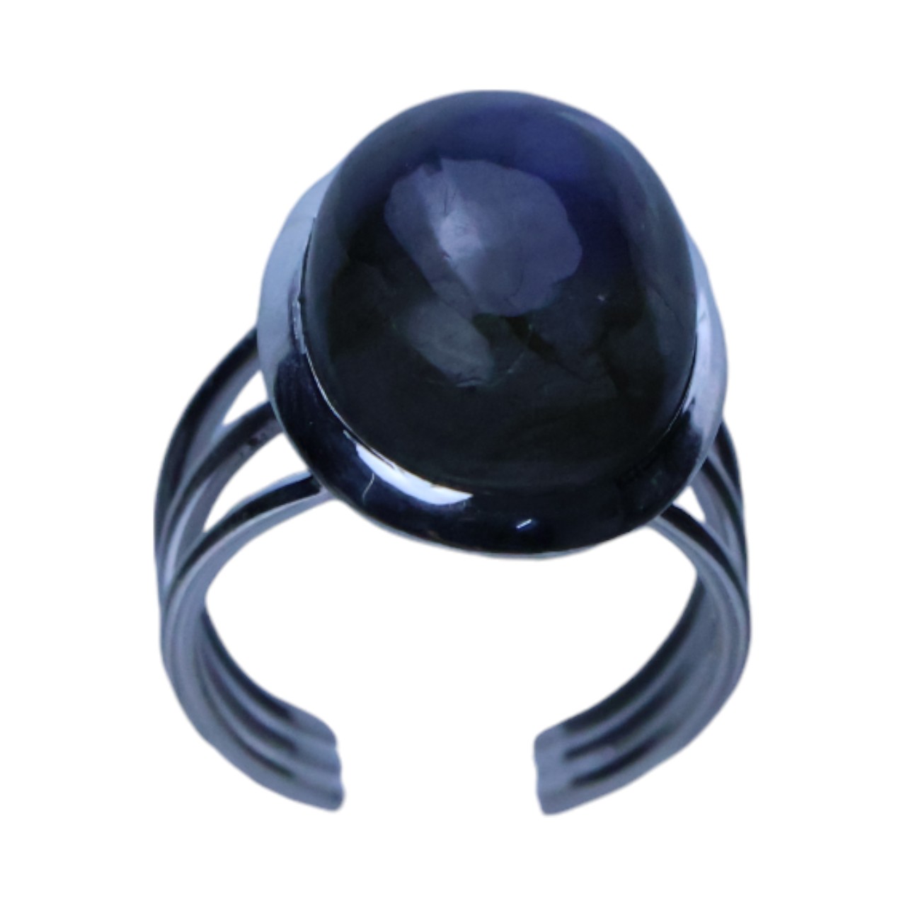 Shimmering Silver Ring with Labradorite: Chic and Jewelry for Every Occasion - Size 7-8 - Image 10