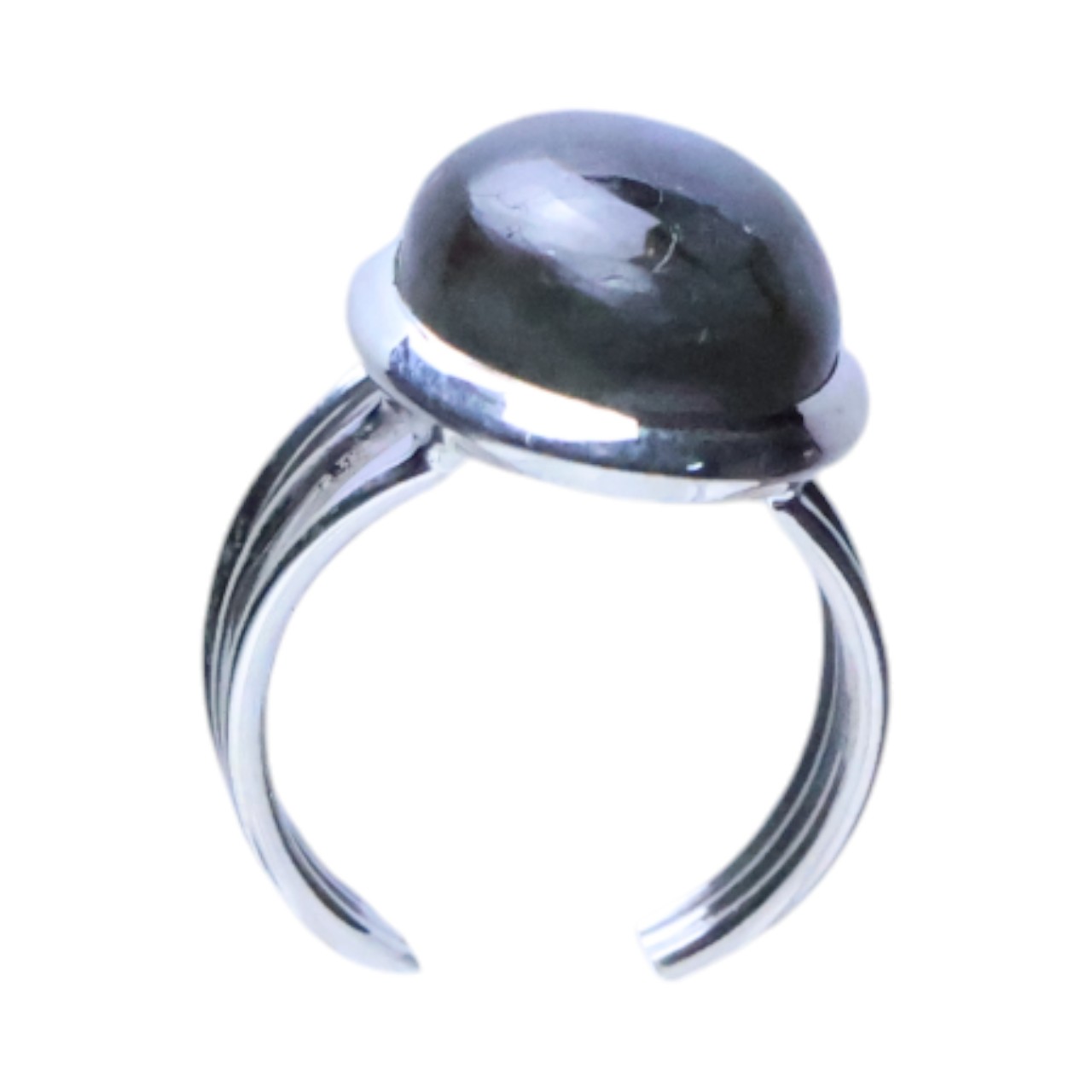 Shimmering Silver Ring with Labradorite: Chic and Jewelry for Every Occasion - Size 7-8 - Image 4