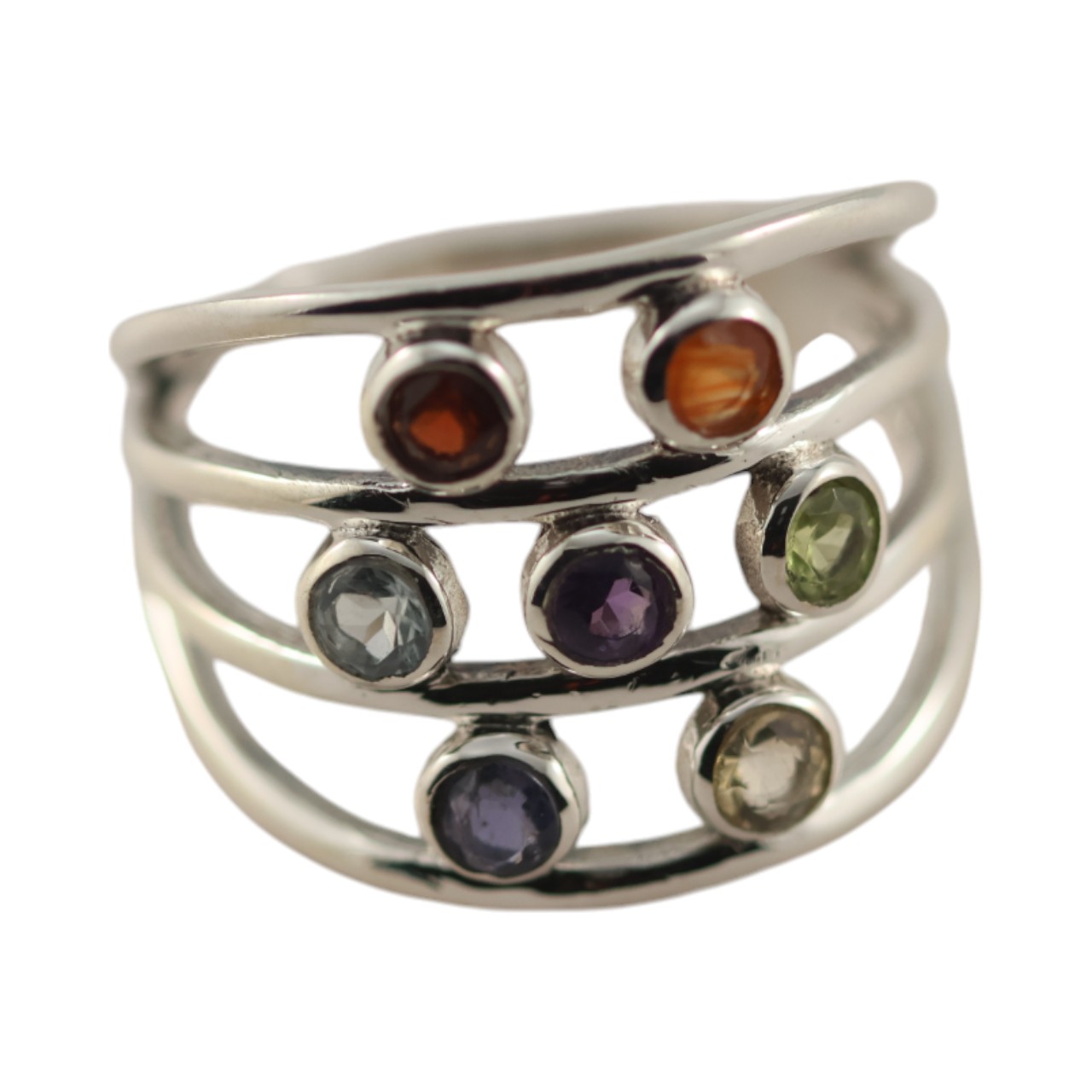 Stunning Multi Stone Chakra Stone Ring Collection - Elevate Y Style - Size 7-8-9
