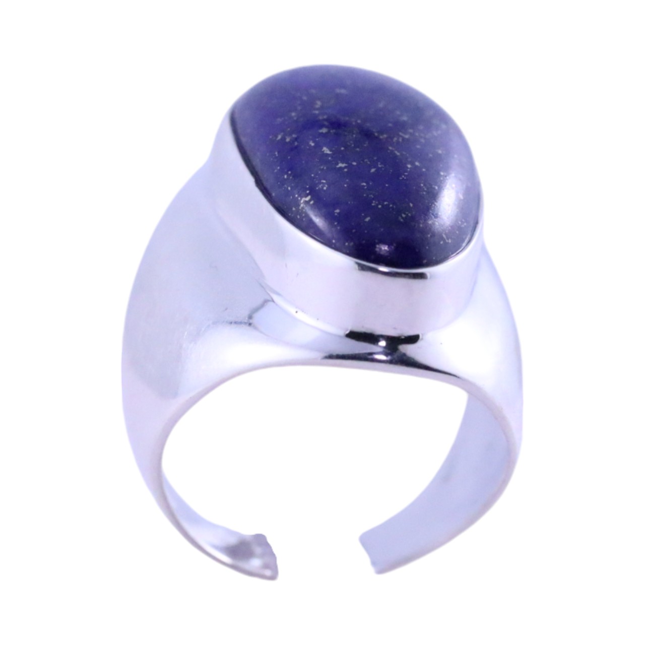 Natural Lapis Lazuli Stone Ring - A Stunning Addition to Y - Size 7-8 - Image 4