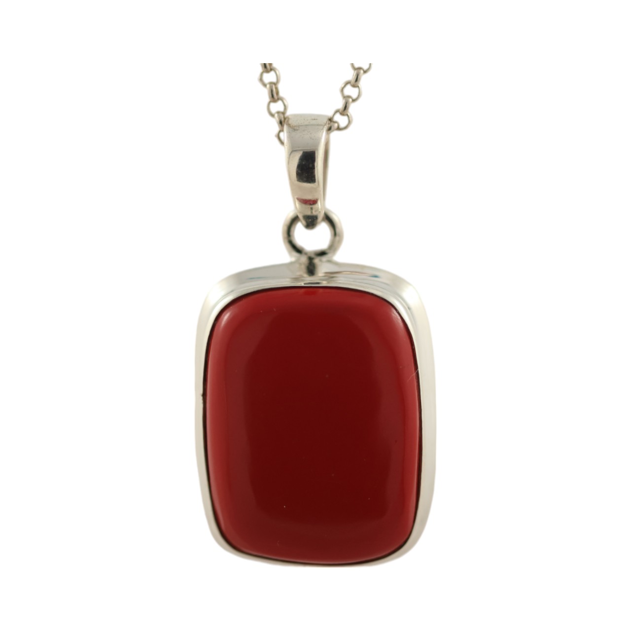 Red Coral Sterling Silver Pendant – Affordable Statement Piece for Any