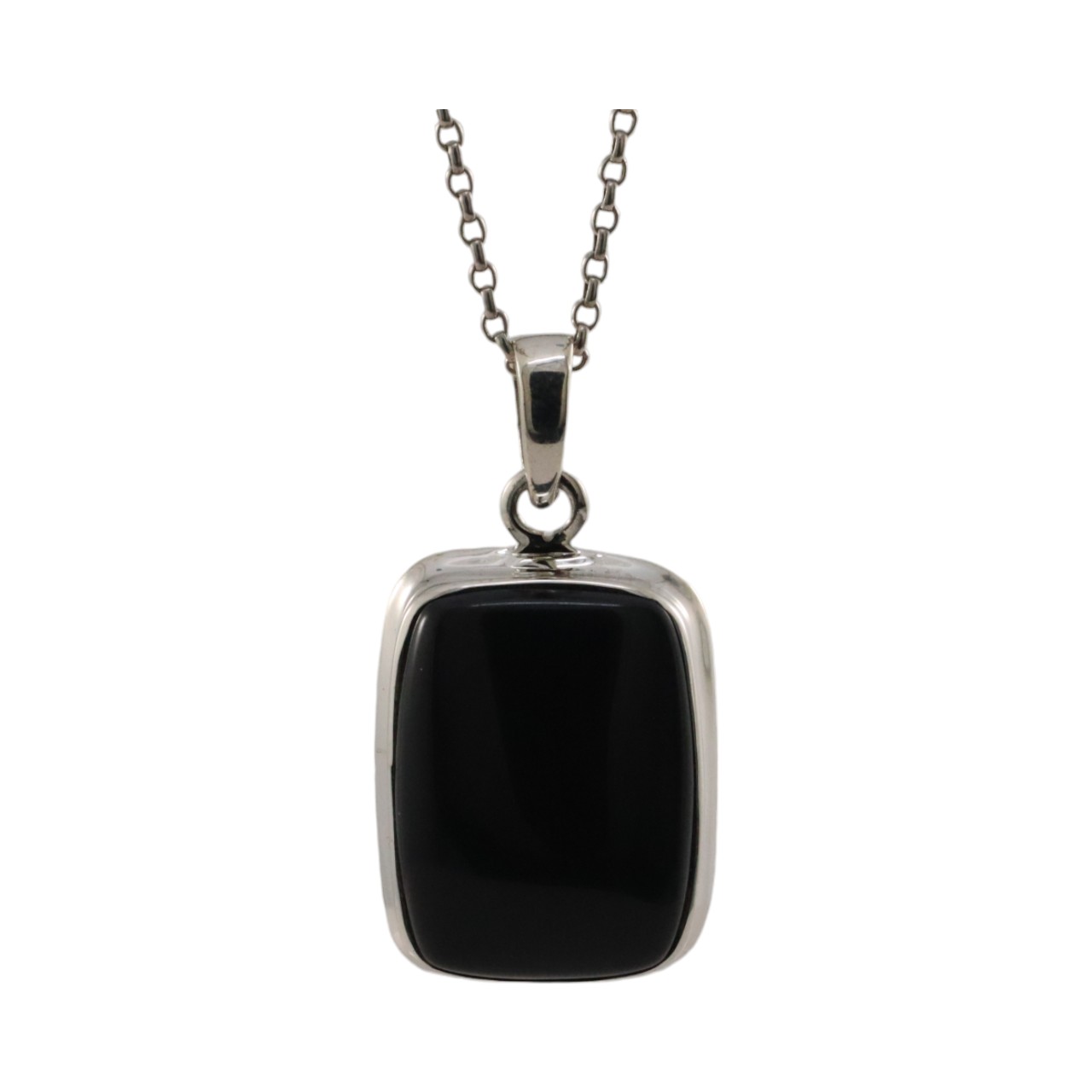 Stunning Black Onyx Crystal Pendant in Sterling Silver - Elevate Y Style