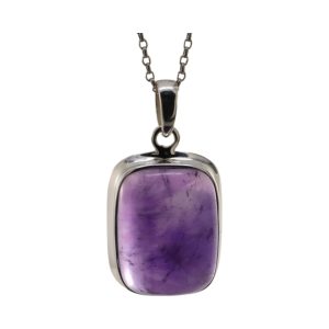 Amethyst Crystal Pendant in Sterling Silver - Elevate Y Style Now