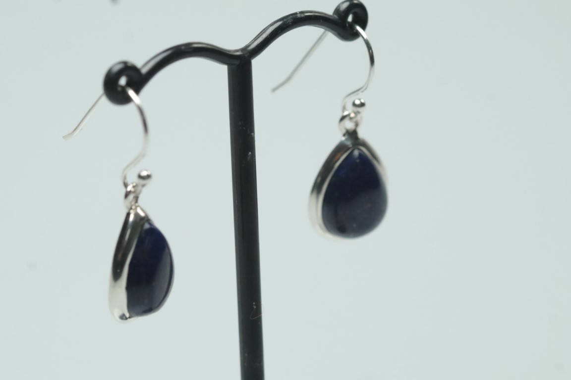 Lapis Lazuli Sterling Silver Drop Earrings for - Image 5