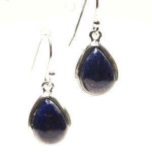 Lapis Lazuli Sterling Silver Drop Earrings for