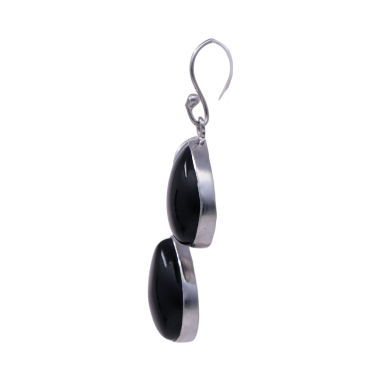 Black Onyx Sterling Silver Drop Earrings - These Timeless Pieces - Image 2