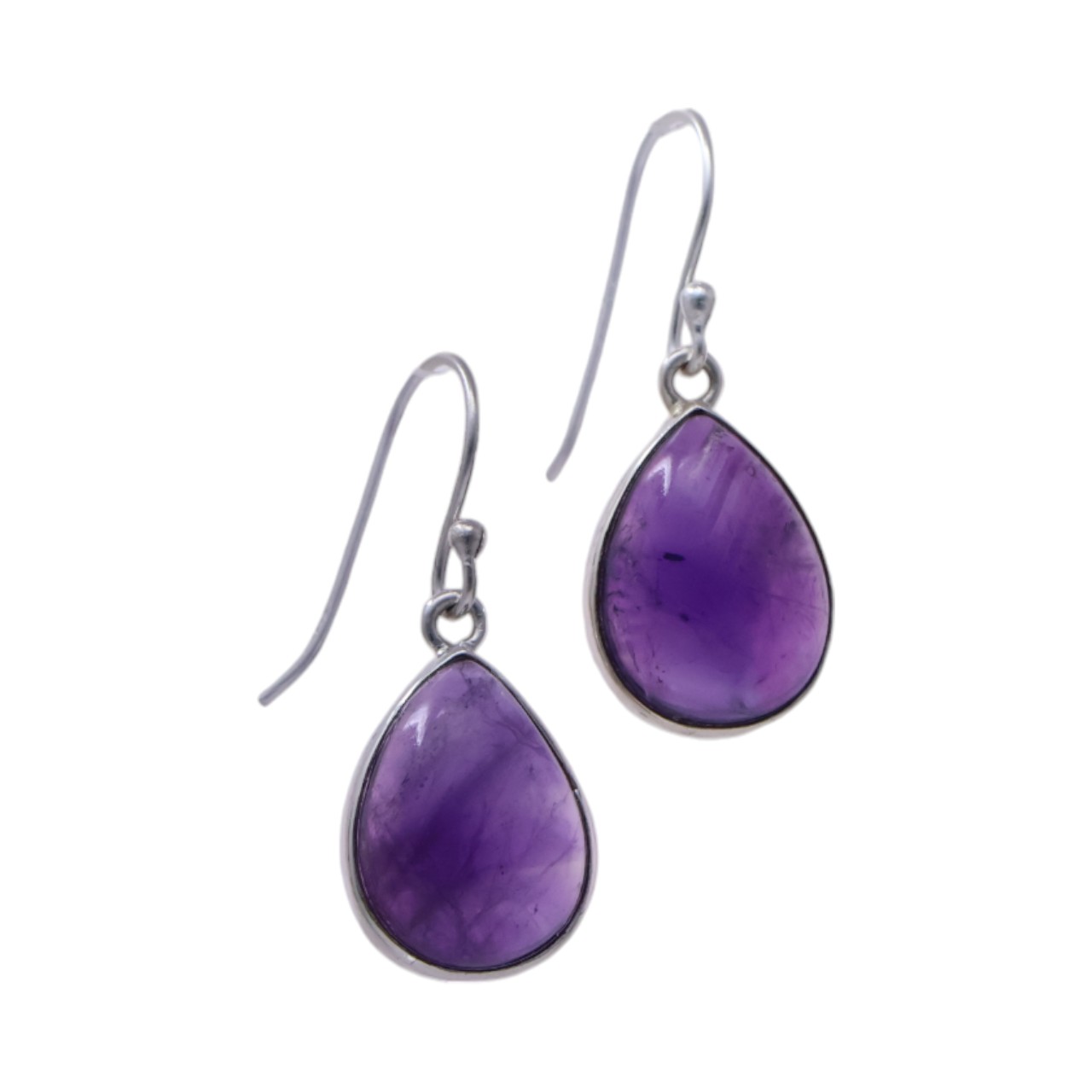 Amethyst Sterling Silver Drop Earrings - Limited Time Offer