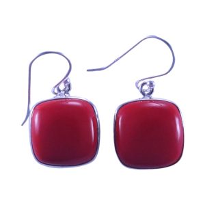 Stunning Square Red Coral Earrings for Every Occasion