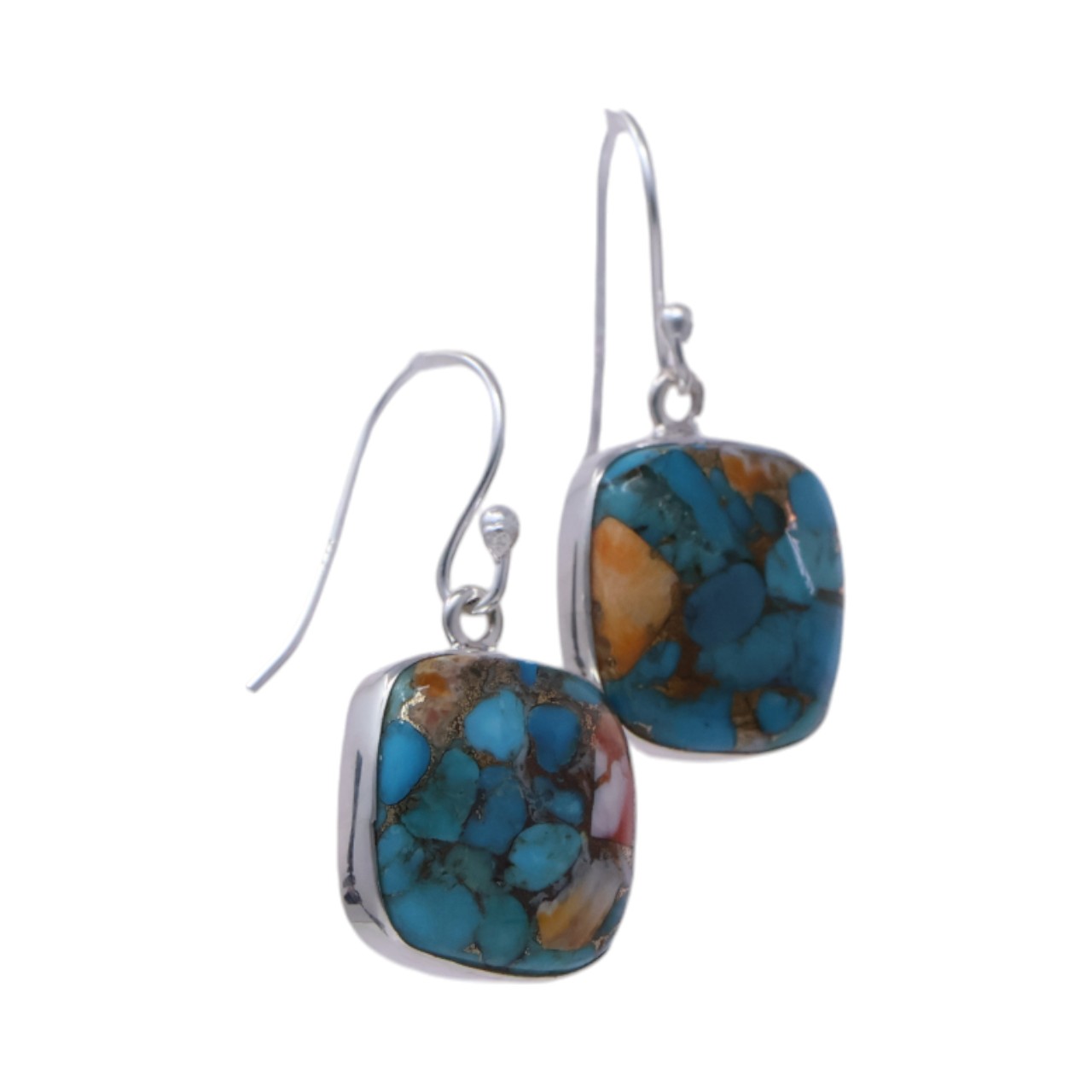 Square Oyster Copper Turquoise Earrings - Luxury for Every Occasion - Image 6