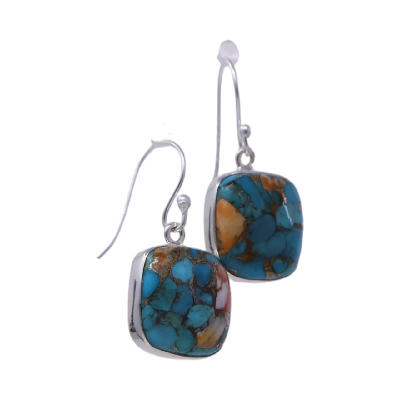 Square Oyster Copper Turquoise Earrings - Luxury for Every Occasion - Image 5