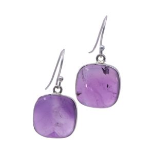 Stunning Square Purple Amethyst Earrings - Perfect for Every Occasion