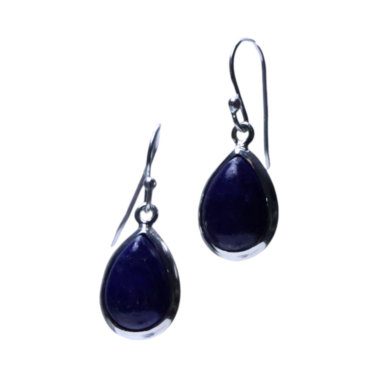 Stunning Lapis Lazuli Sterling Silver Drop Earrings: Modern Elegance - Image 6