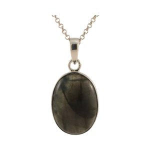 with Labradorite Silver Oval Pendant