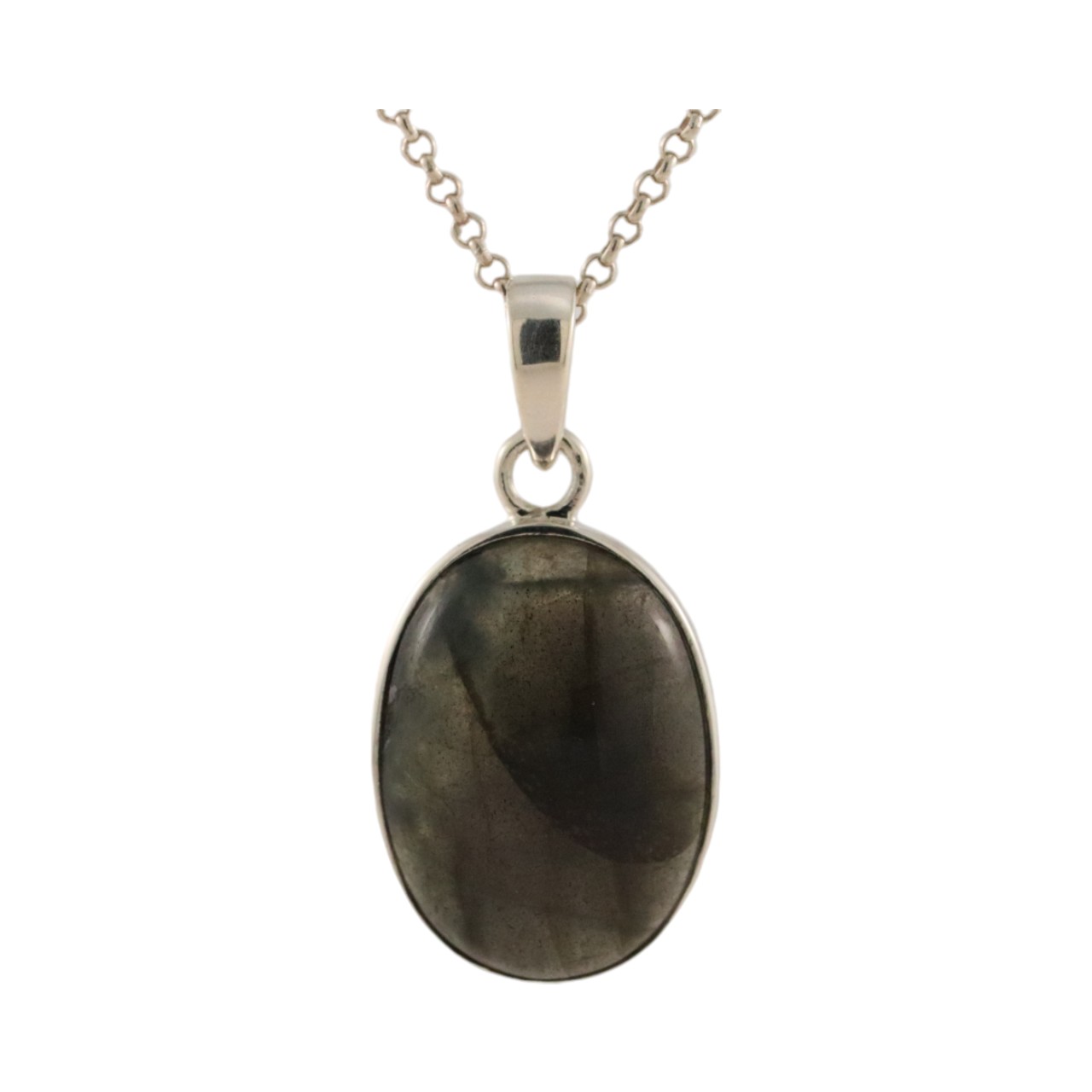 with Labradorite Silver Oval Pendant